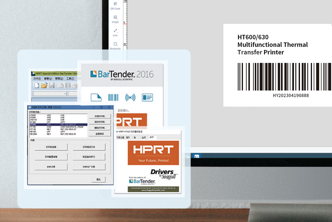 HPRT industriell etikettskrivare använder medBartender etikettdesign programvara.png